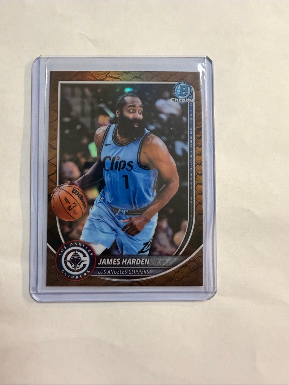 Topps James Harden Clippers Light Blue Jersey Trading Card